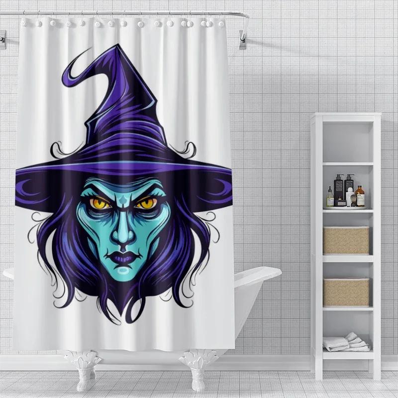 Home Shower Curtains For Bathroom Waterproof Fabric Modern Nordic Style Living Room Curtain Halloween Autumn Pumpkin Decoration