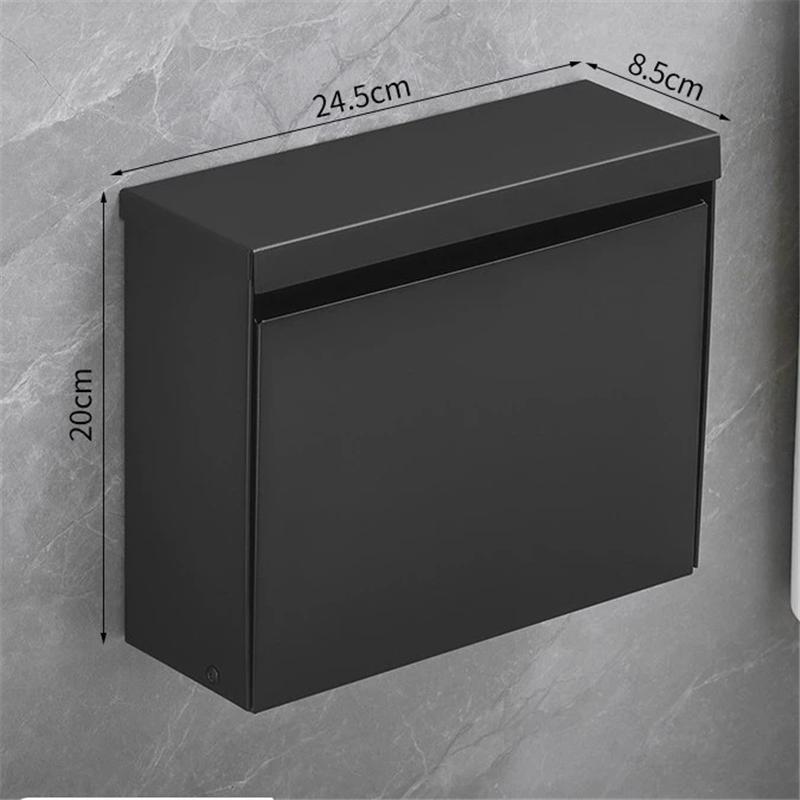 Bathroom Paper Holder SUS304 Black Bathroom Paper Roll Holder Gray Tissue Holder Box  Rack Toilet Paper Holder Tissue Boxes