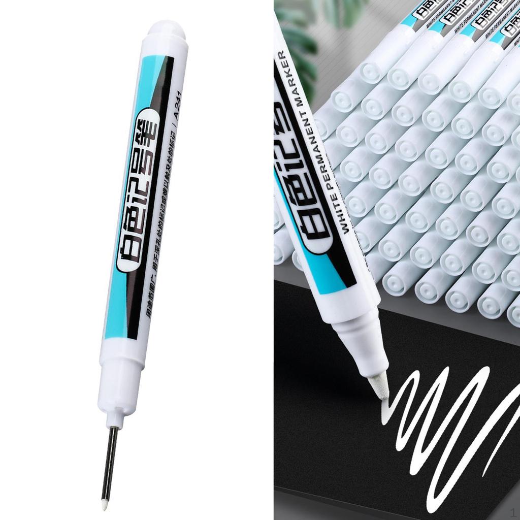 Multipurpose White Markers Paint Pen Carpenter DIY Crafts Marking Tool Tire Waterproof Wall Drawing