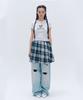 Trip Shop Wide Checkered Skirt