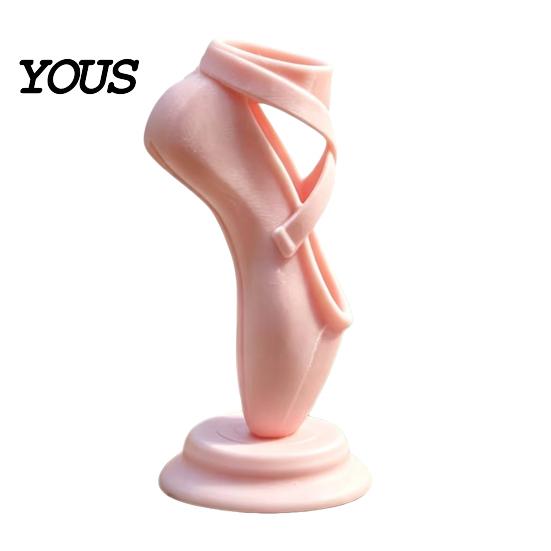 Storage for Cosmetics Tools 3D Printed Ballet Shoe Pen Holder, Decorative Desktop Organizer Stationery Cute Art Supplies, Creative Makeup Brush Holder