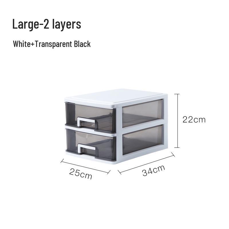 Transparent Multi-layer A4 Desktop Organizer: Simple Plastic Drawer-type Storage for Office Documents