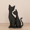 Dark Theme Black Cats Figurine Double Cats Snuggling Sculpture Perfect for Office and Cafe Desktop Shelf Decoration