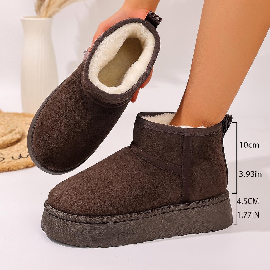 Big head snow boots women's velvet thickened cotton shoes winter new thermal shoes snow cotton snow shoes bread shoes