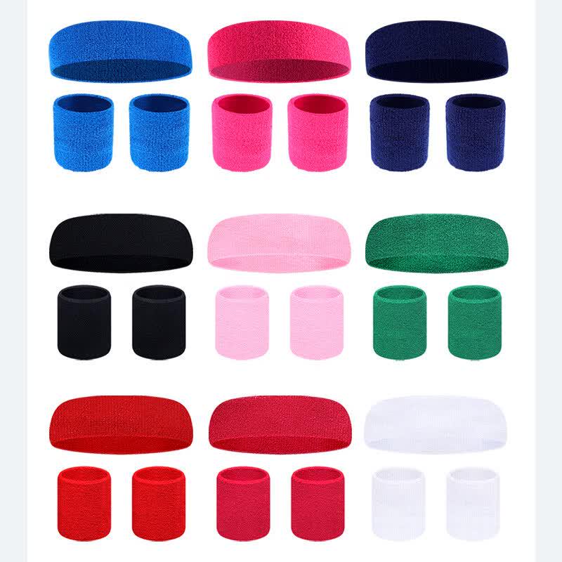 TULX Sports Towel Wristband & Headband Set