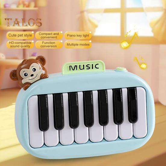 15 kláves kapesní piano mini elektronické piano s podsvícenými klávesami pro děti přenosný hudební nástroj hračka pro ranou dětskou výchovu