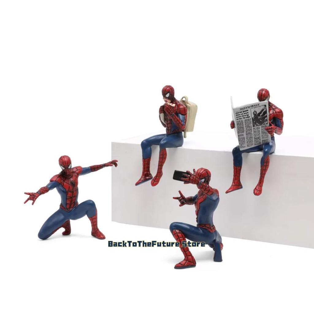 MINISO 4pcs Hasbro Marvel Spider Man Superhero Spiderman 7-9cm Action Figure Spider-Man Anime Collection Mini Toys Model Children Gift