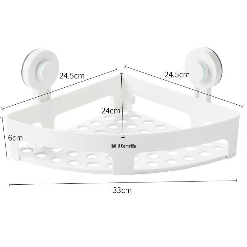 CHAHUA No-Drill Suction Cup Corner Storage Shelf