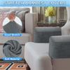 2/4pcs Stretch Armrest Covers, Polyester Soft Armchair Slipcovers Couch Recliner Arm Cover with Twist Pins Chair Sofa Protector
