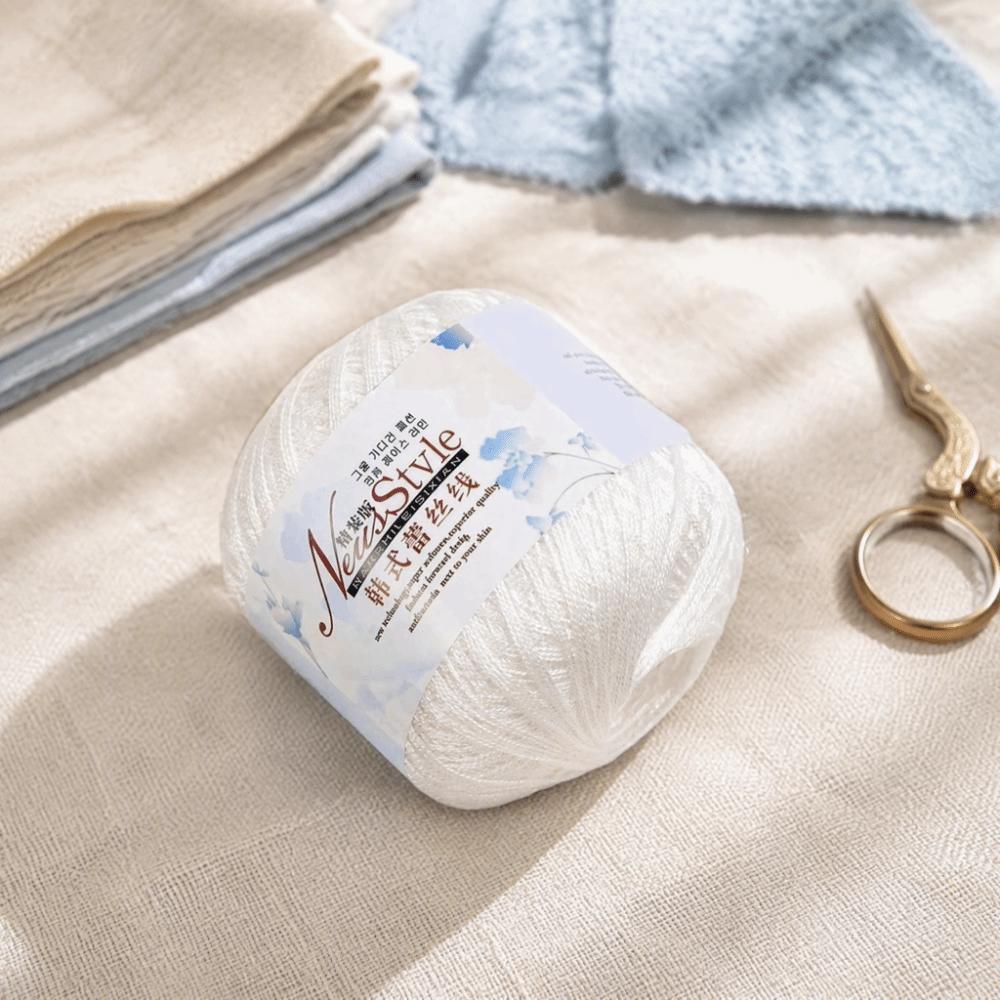 2pcs Cotton Material Crochet Yarn Light Thin Line Lace Line Cotton For Hand Embroidery