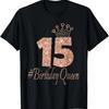 15th Birthday Gift Teen Sweet 15 Birthday Rose Bday 15 Year T-Shirt