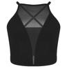 Women S Sexy Mesh Hollow Thin Strap Cross Soft Breathable Crop Tank Bra