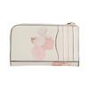 COACH 12 floral print zipper closure coated canvas card holder mini women's white White
