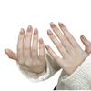 Dreamy French Blush Cat-Eye Diamond Press-On Nails - Handmade, Light-Cured, Hot-Selling False Nail Patches