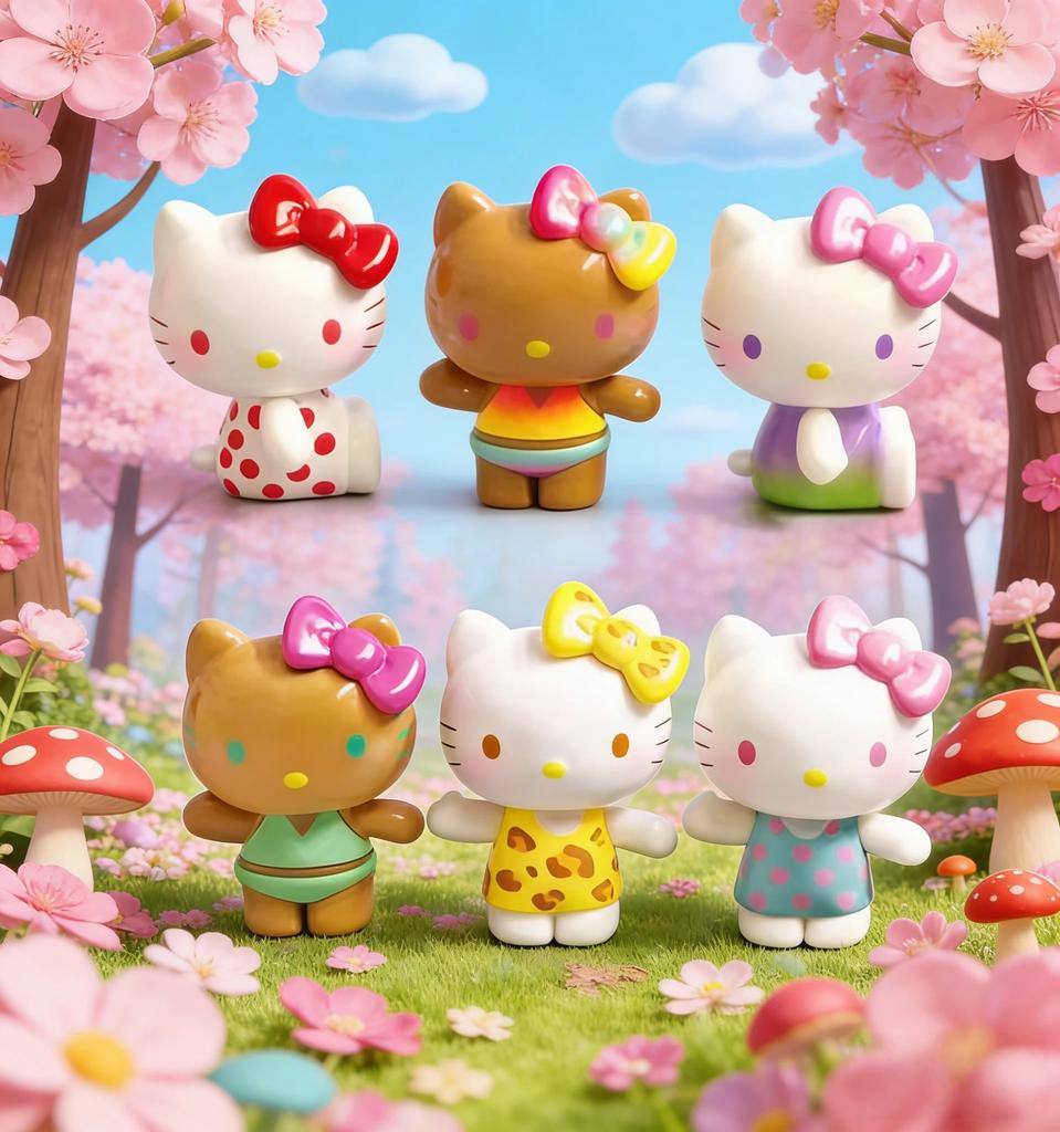 New Kt Cat Daily Life Series Blind Box Cute Mini Action Figure Handmade Dolls Desktop Decoration Girls Birthday Surprise Gifts