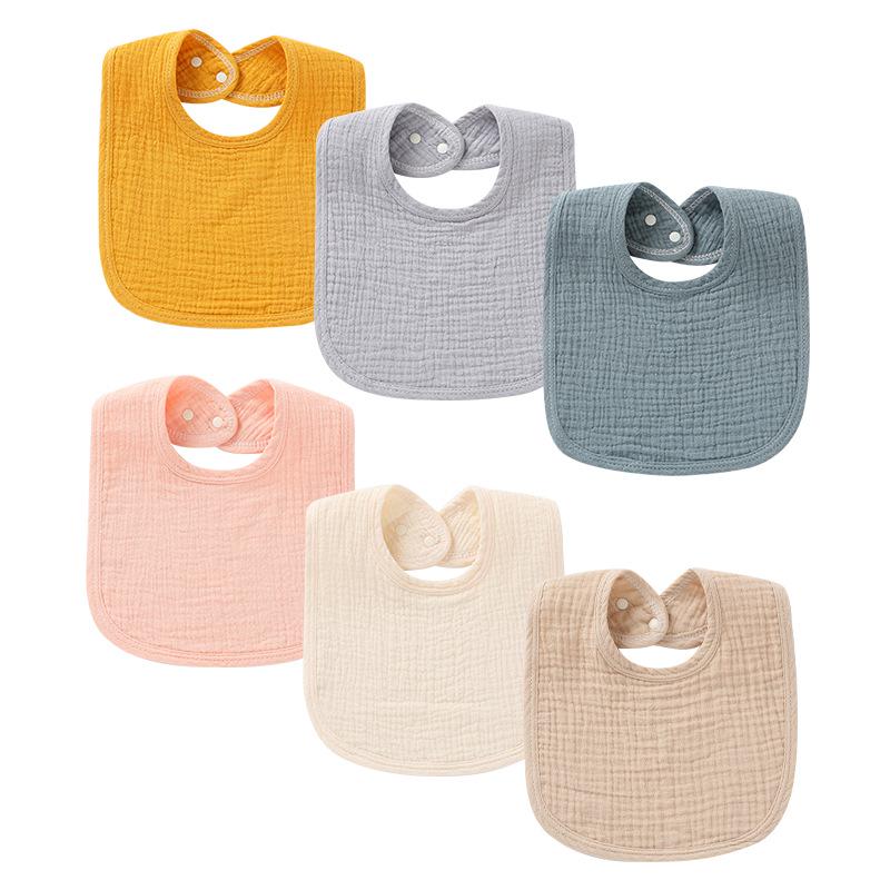 Soft U-Shaped 4-Layer Cotton Gauze Baby Bib: Absorbent and Lightweight for Spring and Summer