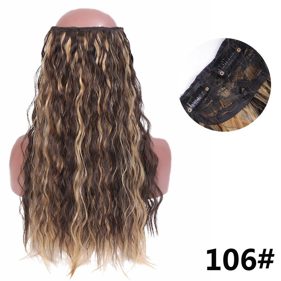 LUPU синтетические длинные вьющиеся волнистые волосы на заколке для наращивания волос термостойкое волокно Ombre черный, коричневый, серый для женщин 60CM