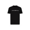 Letter Print Straight Cut Round Neck Short Sleeve T-Shirt Men Tops Black 8N1TN51J-PZZ1-0021