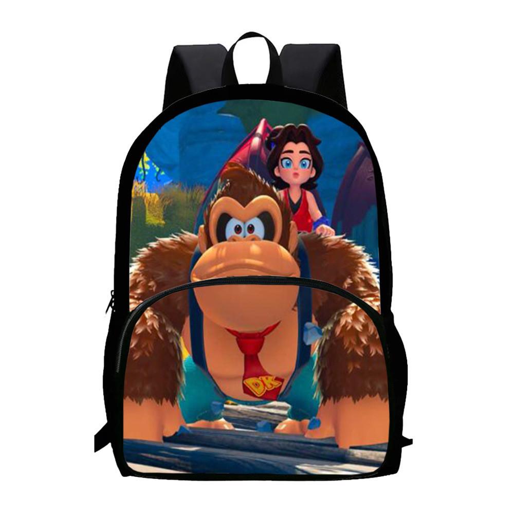 Donkey Kong Bananza Backpack With Large Capacity For School And College Use