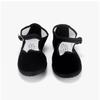 Drogheria CriVerini Mjpj Ve Oo Blx Mary Jane VelVet Black Flat Shoes