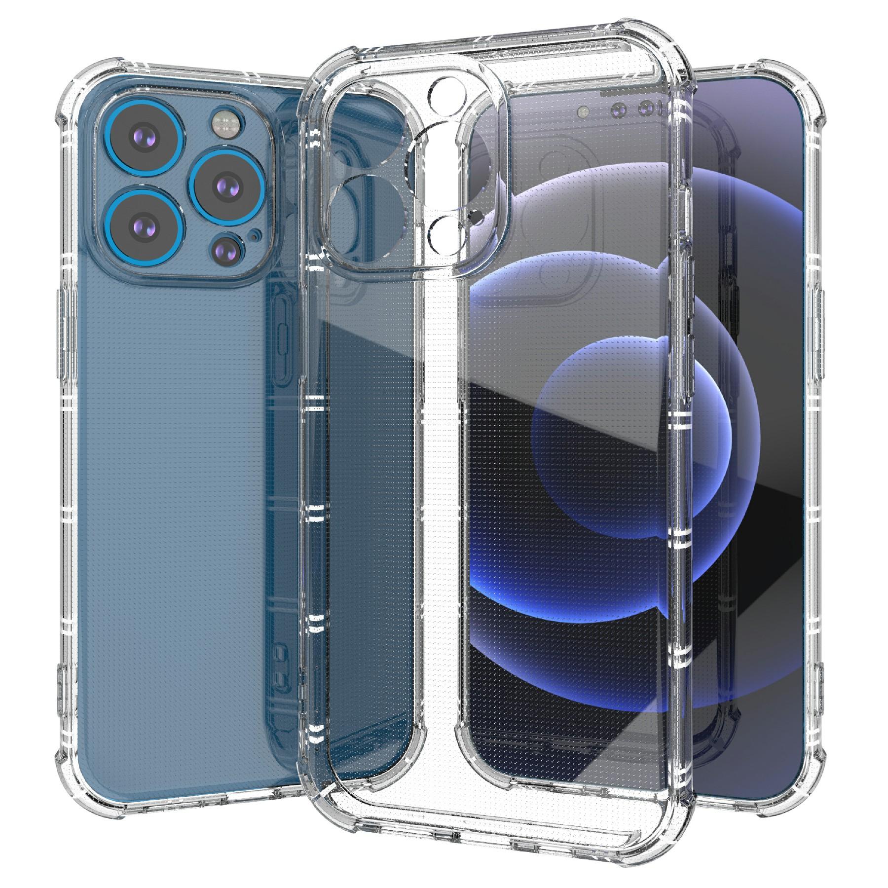 

SHANWO Чехол для iPhone 13 Pro Max Прямой край Прозрачный Противоударный ТПУ Задняя крышка для телефона A