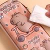 Lovely Capybara Pen Bag 3D Panda Pencil Case Large Capacity Pencil Box For Erasers Rulers Markers Storage