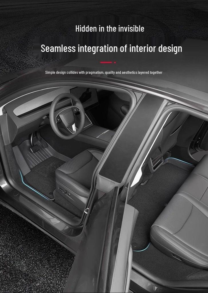 Custom TPE Full Surround Foot Pads for Tesla Model Y - Complete Interior Modification Accessories Set