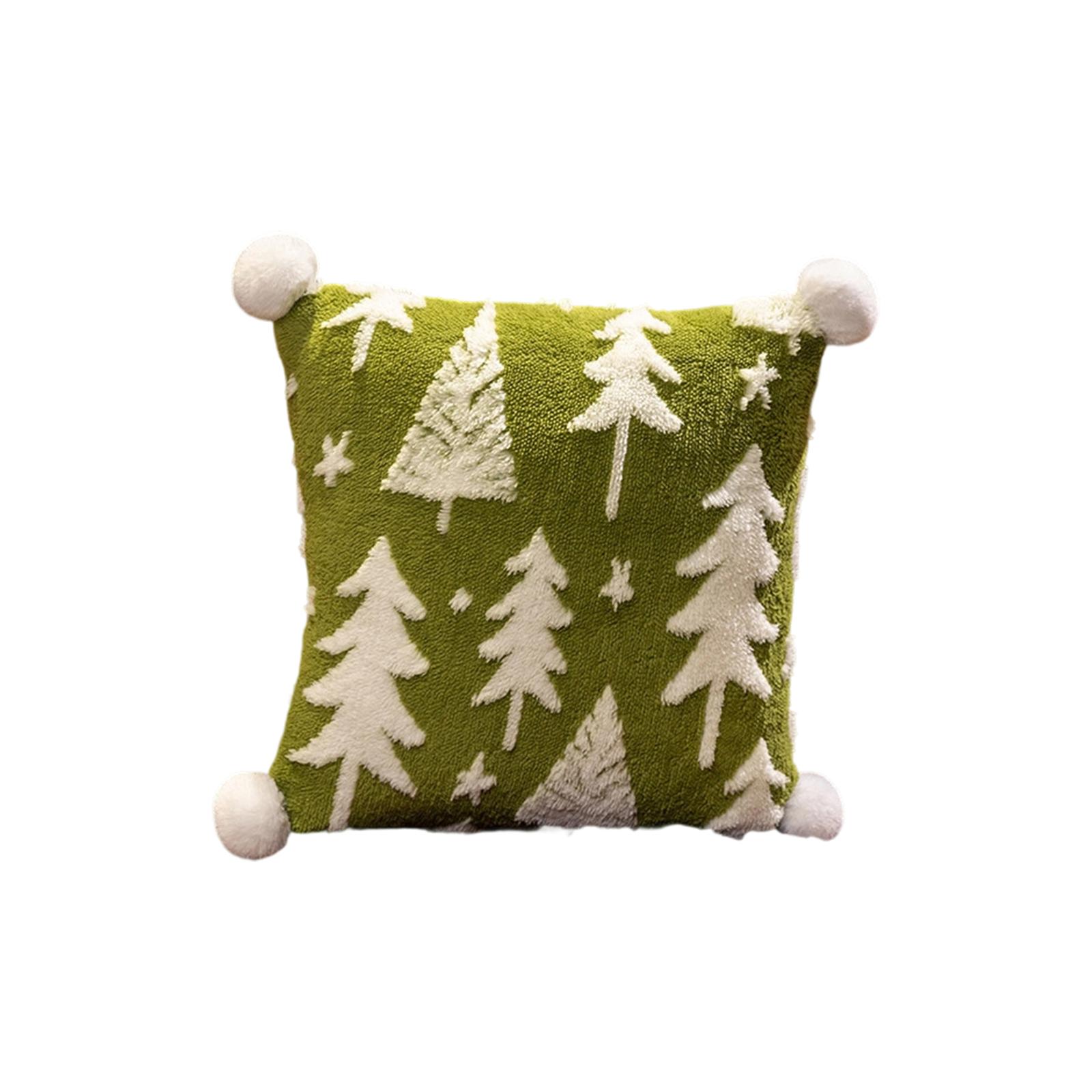 

Christmas Pillow Snowflake Velvet Christmas Tree Elk Pillow Cushion Holiday Decoration Cushion One Size