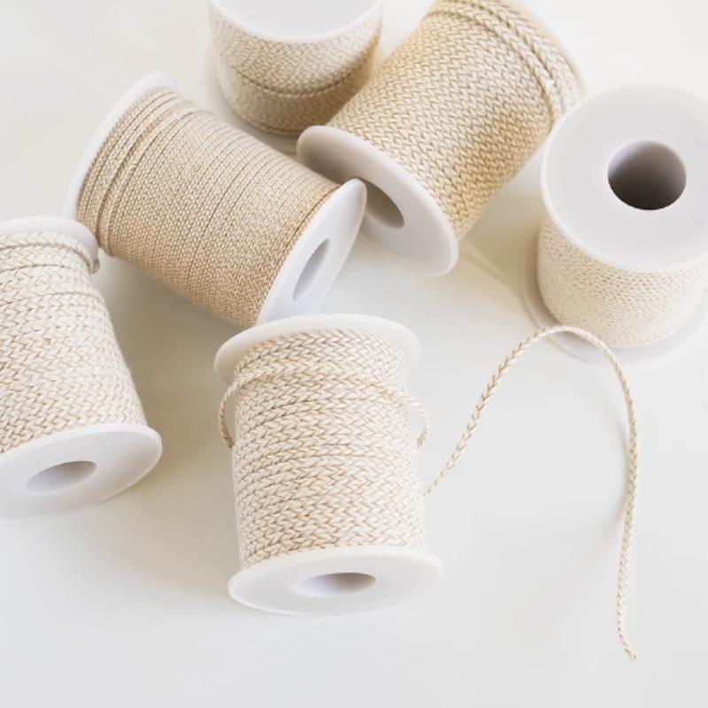 50/61 Meter Cotton Candle Wick 21-45 Thread Low Smoke ECO-friendly Wicks DIY Whole Roll Roller Degreased Cotton Candle Wick