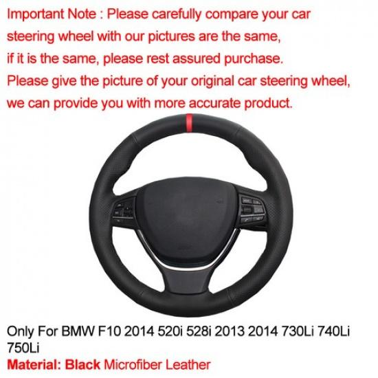 For BMW F10 2014 520i 528i 2013 2014 730Li Hand Sewing Car Steering Wheel Cover