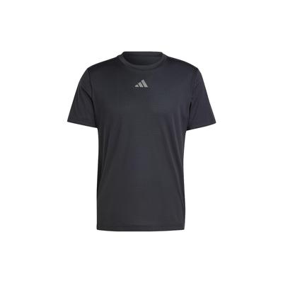 Hiit Trenings T-skjorte Med Ensfarvet Logo Hurtigtørkende Sports Fitness Kort Erme Menn Topper Svart IM1112
