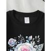 European sizes Girls' Crewneck Sweatshirt Dreamy Rose Floral Pattern Print, Soft Comfy Sportswear for Children & Teens