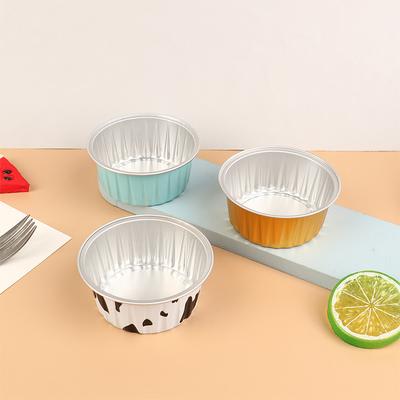 10 peças de formas redondas reutilizáveis de alumínio para pudim e bolo, utensílios para confeitaria