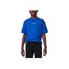 Air Paris Letter Print Crew Neck Short Sleeve T-Shirt Kids Tops Royal Game HQ7113-480