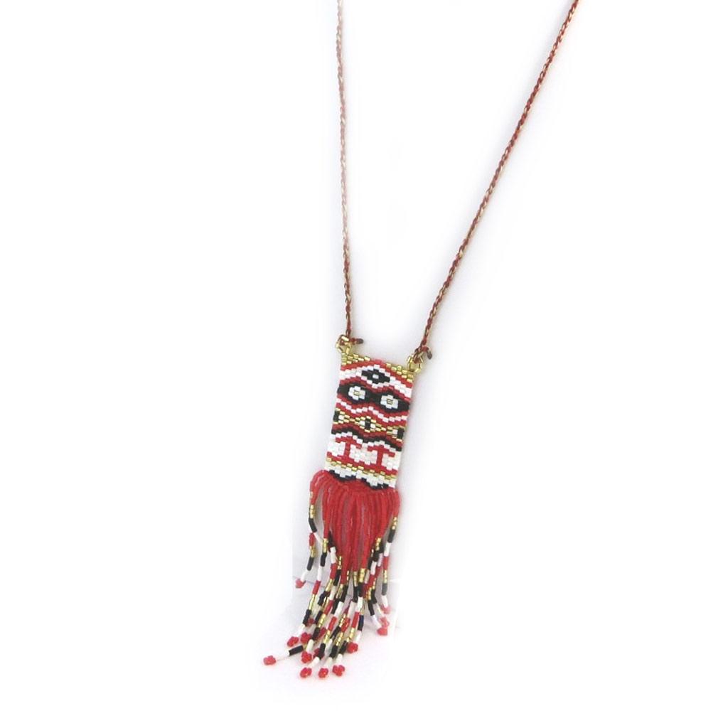 Les Trésors De Lily [N4617] - Red 'Altai' Designer Long Necklace