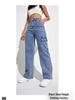 High-Waisted Multi-Pocket Wide Leg Denim Cargo Pants - 2025 Trendy Style