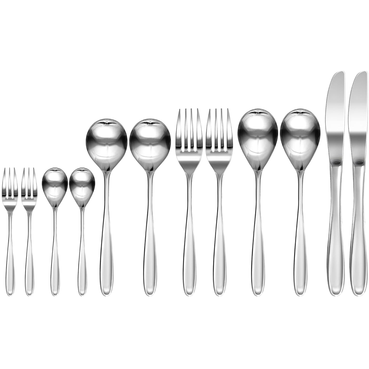 

KAI Dinner Cutlery 6 Types 12 Pieces Set Dishwasher Dryer Compatible 2 People Spoon Fork Knife Stainless Steel