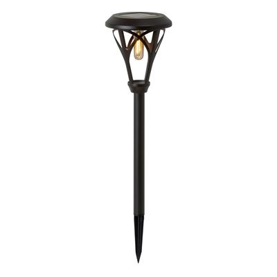 Luz Solar Takasho, Luz de Caminho Akari Clássica, Marrom Fleur, Luz de Jardim Externa, À Prova d'Água, Ligação Automática, Luz Retrô, Aço Inoxidável e