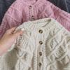 Dívčí pletený svetr kardigan módní dětský hrubá vlna konopí retro kardigan chlapecký kabát dětské oblečení