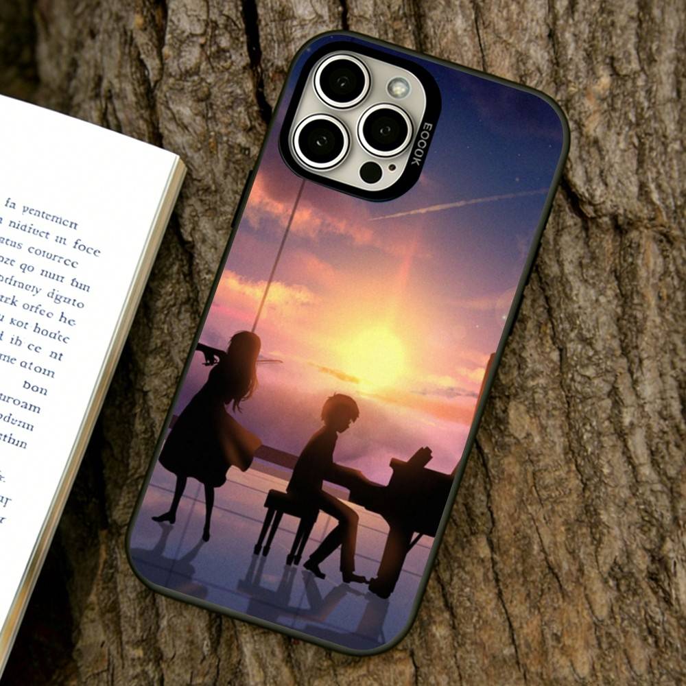 Your Lie in April Phone Case For iPhone 17,16,15,14,13,12,11 Plus,Pro Max,XS,Colorful Silver Black Cover