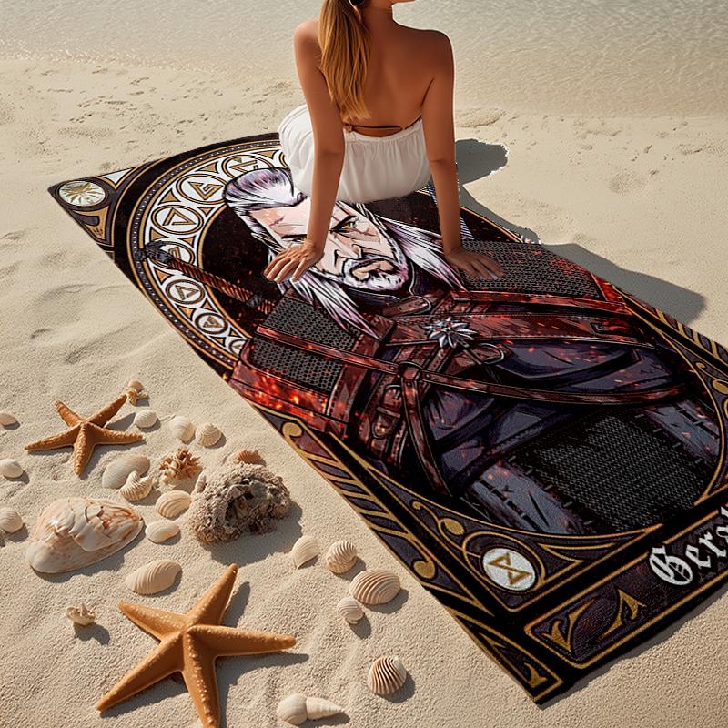wizard dragon Beach Towel, Super Soft Microfiber, Gift for Her/Him, Birthday, for Pool, Beach, Travel, Home Decor Fan gifts