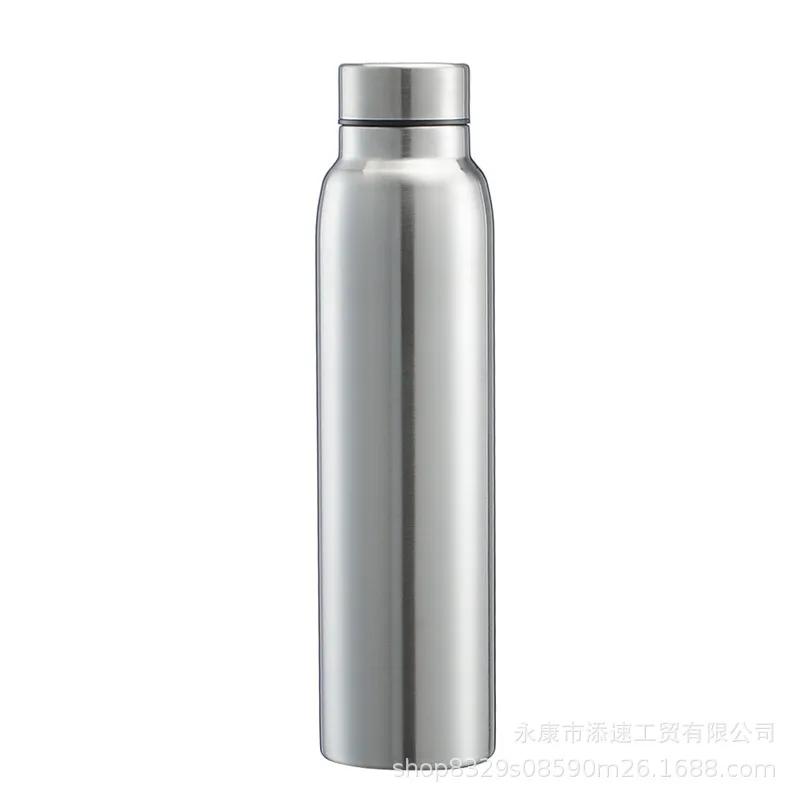 650ml/1000ml Stainless Steel Metal Water Bottle Outdoor Sports Water Bottle Metal Cold Water Bottle Reusable Leakproof