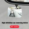 2Pcs Car Auxiliary Mirror Wide Angle 360 Degree Adjustable Auto HD Convex Rearview Rimless Mirrors Car Styling Parts