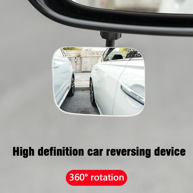 2Pcs Car Auxiliary Mirror Wide Angle 360 Degree Adjustable Auto HD Convex Rearview Rimless Mirrors Car Styling Parts