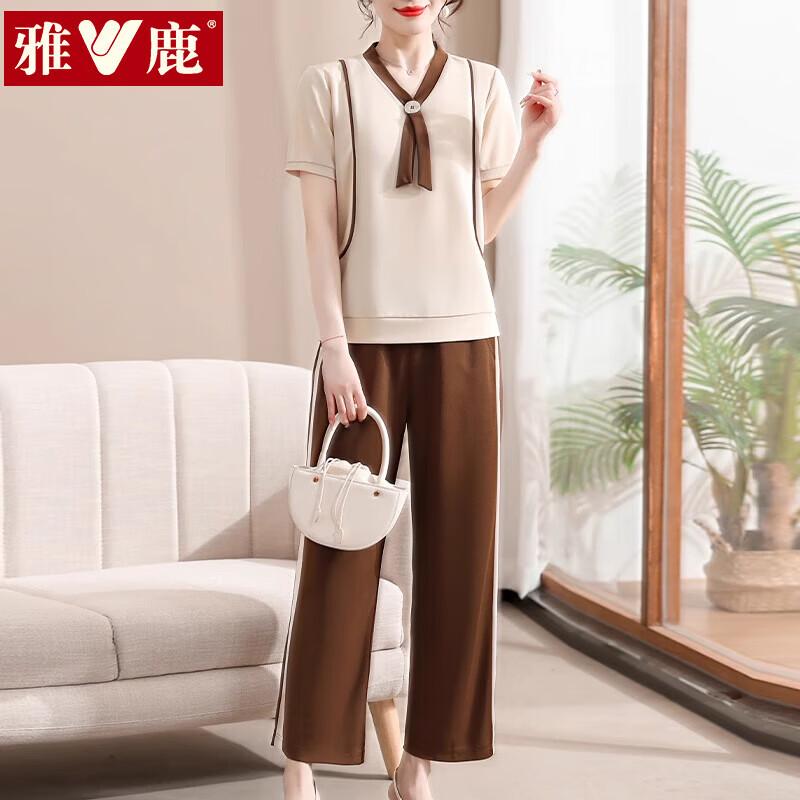 Women s Summer Short-Sleeved Sports Two-Piece Set 2XL