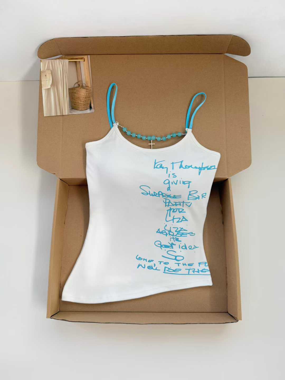 Spicy Influencer Graphic Camisole: Slimming, Versatile, Sexy Women s Top One Size белый