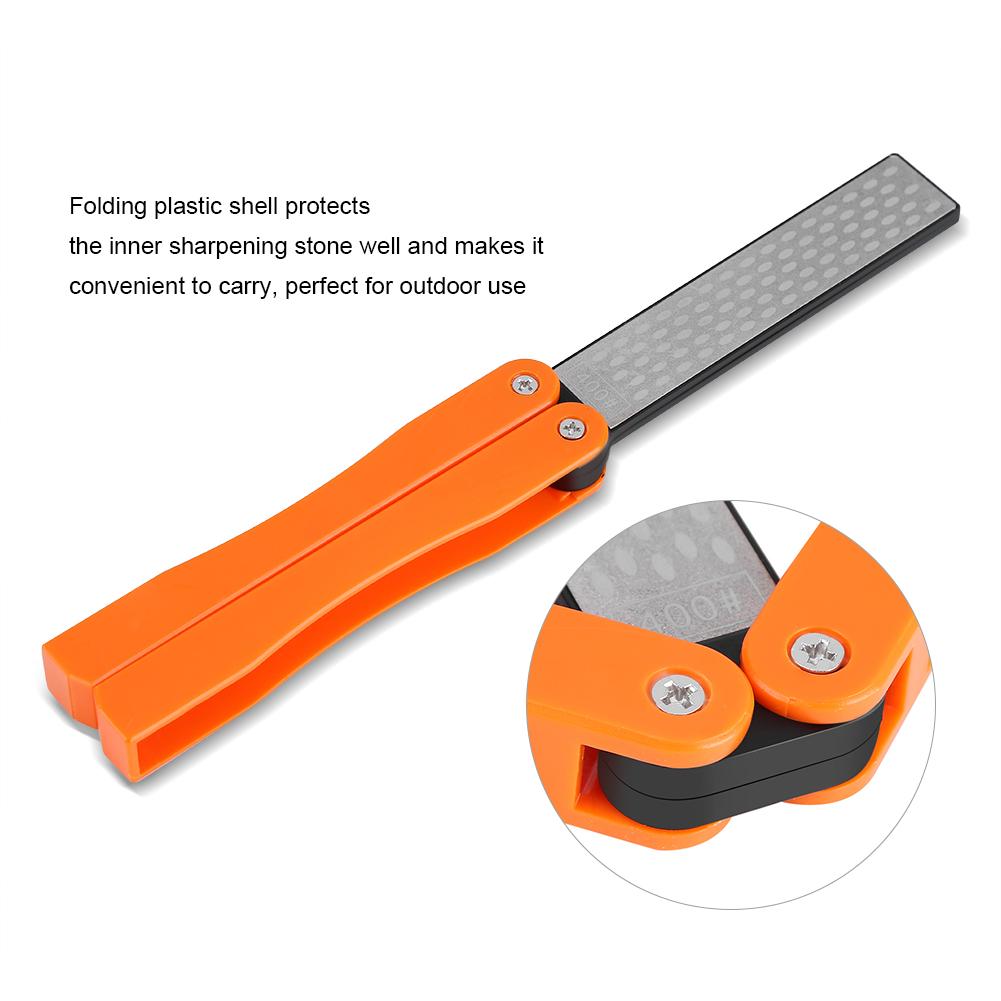 Sharpening Stone Outdoor Camping Folding Double Sided 400/600# Sharpener Stone Whetstone Stones Sharpening Tool
