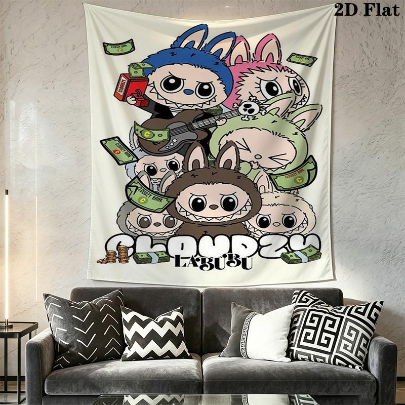 Whimsical Cartoon Monster Pattern Home Decor Tapestry, Wall Hanging, Decorative RV Wall Cloth.ZGT0914429