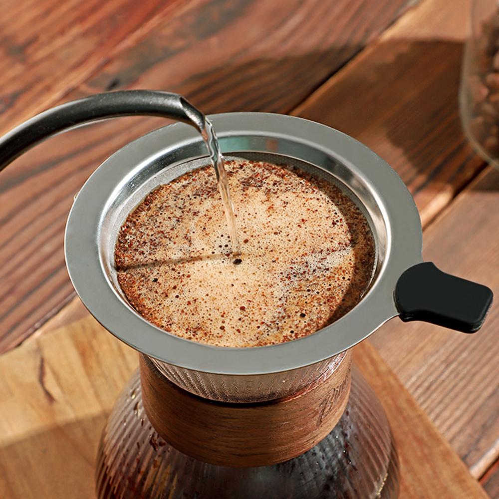 Glass Coffee Kettle with Stainless Steel Filter Drip Espresso Coffee Sharing Pot Coffee Pot Dripper Cafe Barista Tools