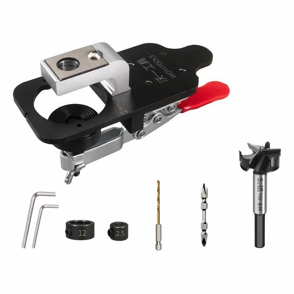 35mm Hinge Drilling Jig Accurate Cabinet Door Installation Tool Adjustable
